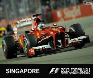 Puzzle Φερνάντο Αλόνσο - Ferrari - 2013 Σιγκαπούρη Grand Prix, 2η ταξινομούνται